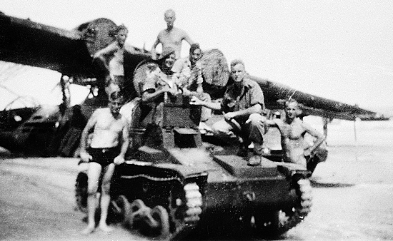 Balikpapan Beach, Japanese type 92 tankette.