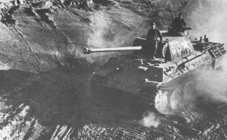 A captured Panther in Red Army use