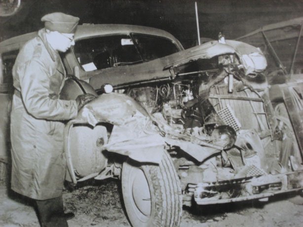 General George S. Patton Car Accident.