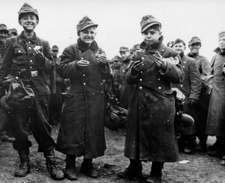 German Youth Soldiers Captured by 6th Armored Division 1945