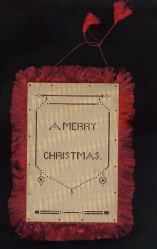 A silk Christmas card, ca. 1860