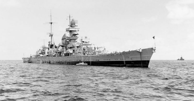 Prinz Eugen, before the Atomic bomb tests in the Bikini Atoll