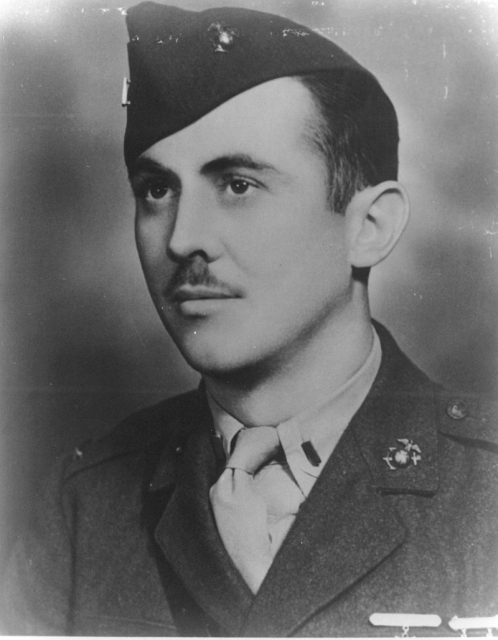 William D. Hawkins, USMC, killed in action during the WWII Battle of Tarawa, awarded the Medal of Honor.Photo from official Marine Corps biography