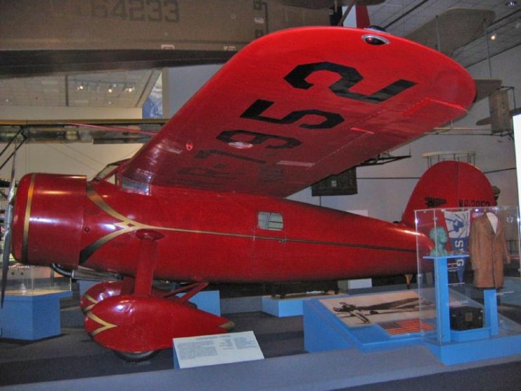 Lockheed Vega 5B flown by Amelia Earhart as seen on display at the National Air and Space Museum. Photo: Alkivar / CC BY-SA 3.0