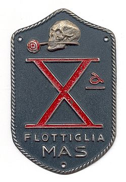 Decima Flottiglia MAS arm badge from September 1943 until April 1945. Photo: Ronnin45 / CC-BY-SA 3.0