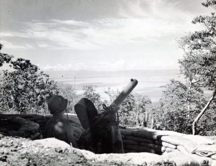 Marine Manning an Anti-Aircraft Gun on Tulagi, Guadalcanal Campaign, circa 1942. Photo: USMC Archives CC BY 2.0