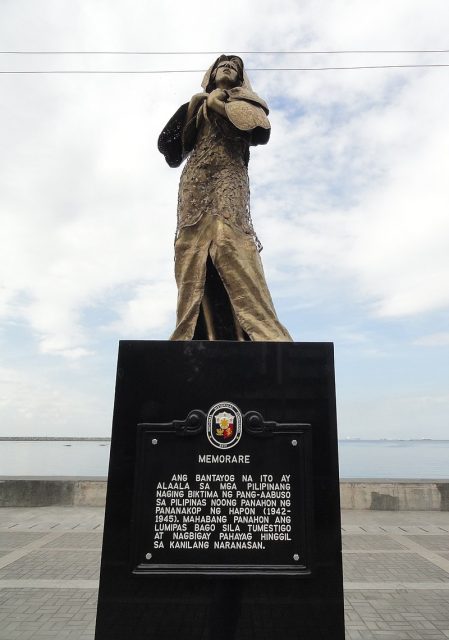Memorial to comfort women, Philippines.Photo: Ryomaandres CC BY-SA 4.0