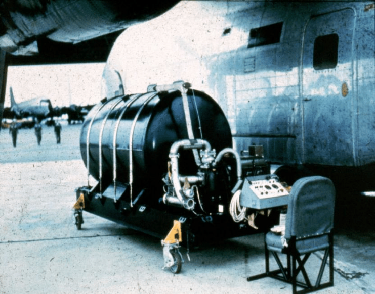 USAF Photograph of the A/A 45Y-1 Internal Defoliant Dispenser (Photo courtesy of the Air Force Armament Laboratory, Eglin AFB, Florida).