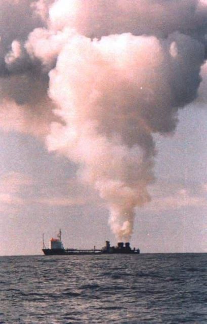 Vulcanus incinerates Agent Orange during Operation Pacer HO, 1977