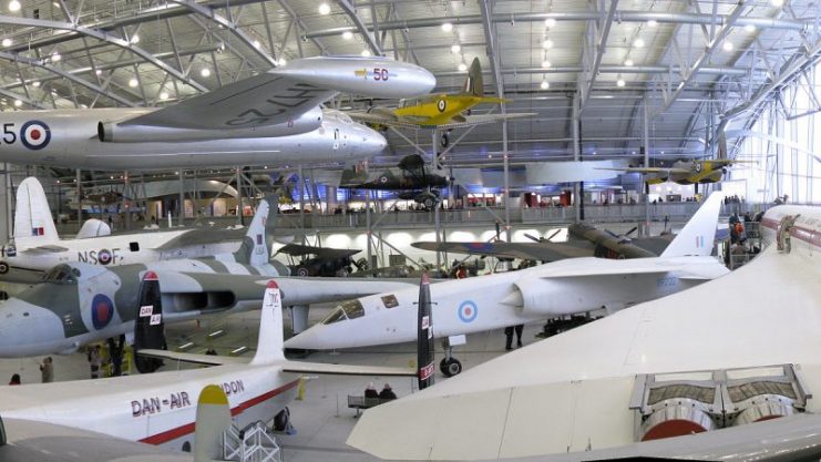 View of the AirSpace exhibition hall at Imperial War Museum Duxford. Photo: IxK85 / CC BY-SA 3.0