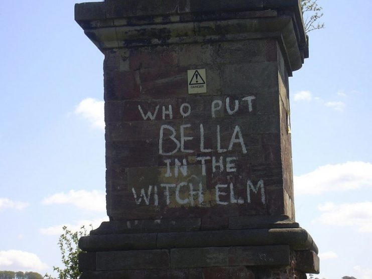 Graffiti on the Wychbury Obelisk