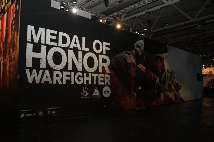 A demo of Medal of Honor: Warfighter being shown at Gamescom 2012 in Cologne, Germany. Photo by Tim Bartel  CC BY SA 2.0
