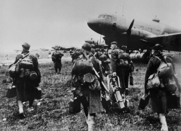 Members of the 2nd Czechoslovak Airborne Brigade being moved from Poland to Slovakia.