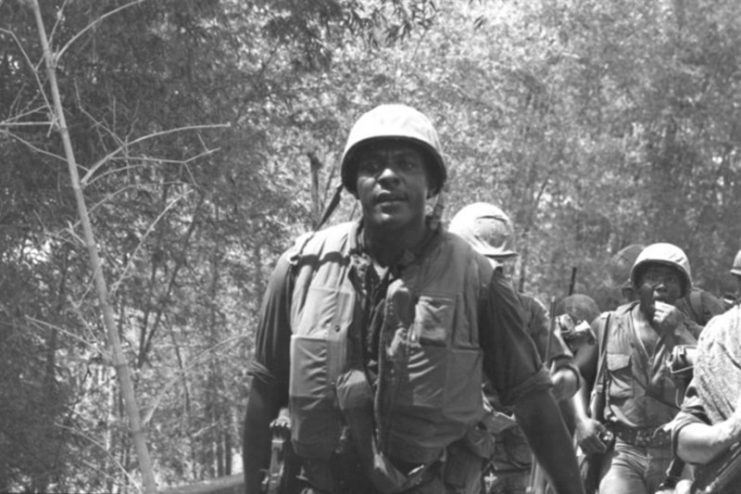 Marine Staff Sgt. Percy J. Price leads his platoon on an operation in Da Nang, Vietnam in 1967. In 1960, Price defeated famed boxer Muhammad Ali, then-Cassius Clay, in the 1960 Olympic trials. A career Marine, Price remained in the Marine Corps instead of pursuing a professional boxing career. He went on to complete two tours in Vietnam. Marine Corps photo