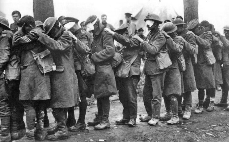 British troops blinded by poison gas during the Battle of Estaires, 1918