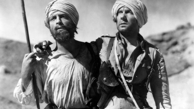 Promotional photograph of John Clements and Ralph Richardson in the 1939 film, The Four Feathers