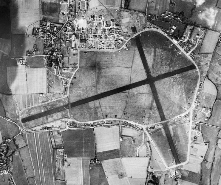 Aerial photograph of Tangmere airfield, 10 February 1944.