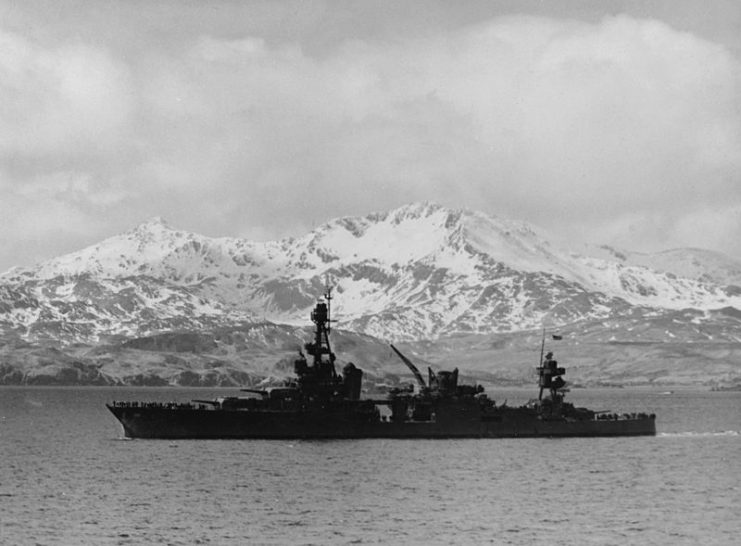 USS Louisville at Aleutian Islands