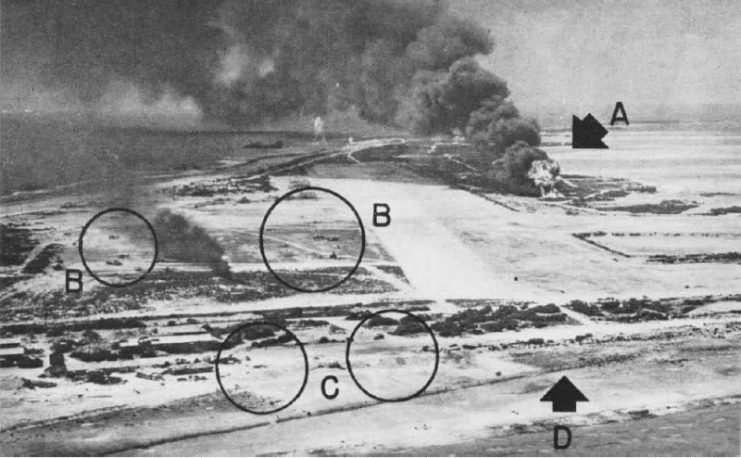 Attack by Yorktown planes in October 1943
