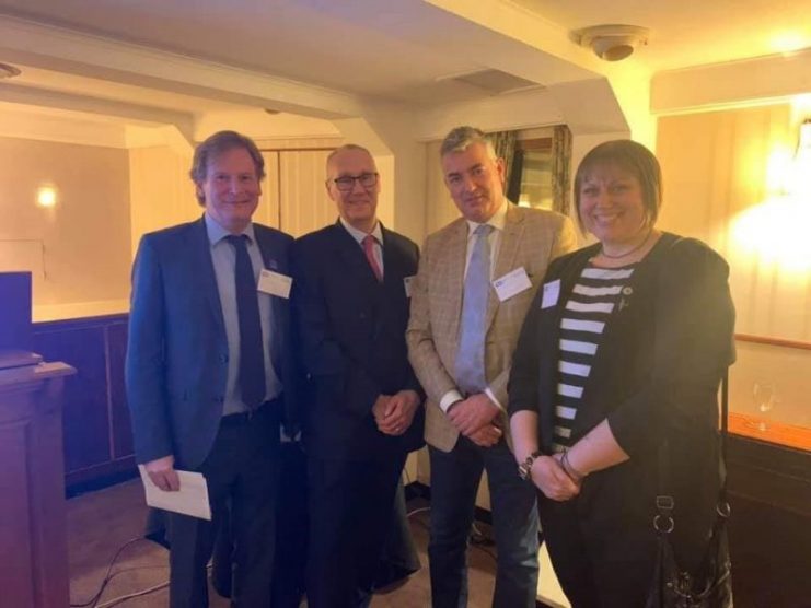 From left to right :Michael Dodds Director Normandy Tourism Board, John Brown Director of Operations Imperial War Museum, Peter Braun Director Daks over Normandy, Joanne Jones Social Media Manager Daks over Normandy