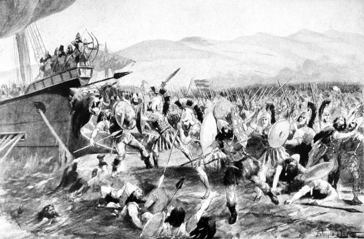 Scene of the Battle of Marathon.
