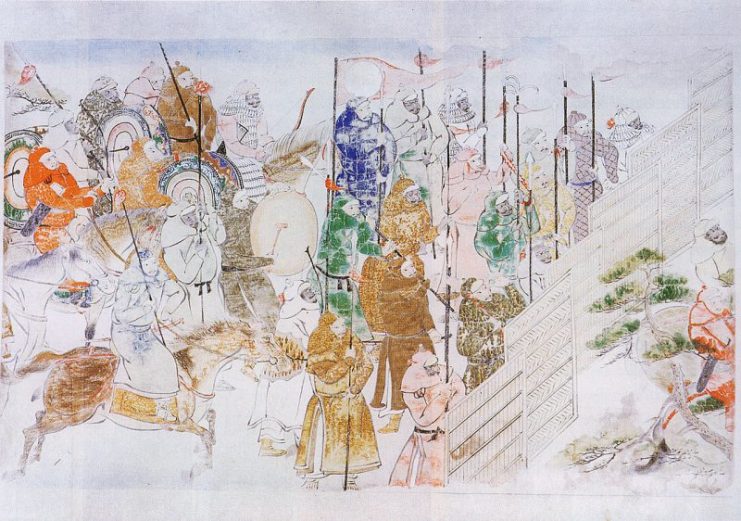 Mongol soldiers,