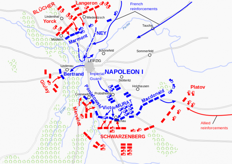 Battle of Leipzig.October 16 actions