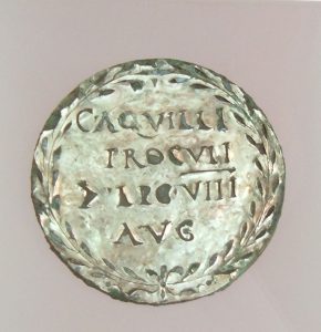 Medallion signifying the possession(s) of Gaius Aquillus Proculus. Photo: Kleuske / CC BY-SA 3.0