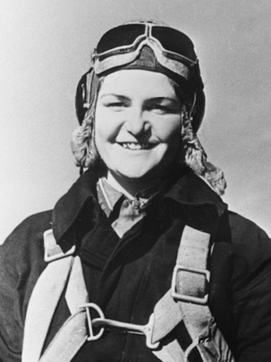 Soviet female fighter pilot Valeria (Valeriya) Dmitrievna Khomyakova