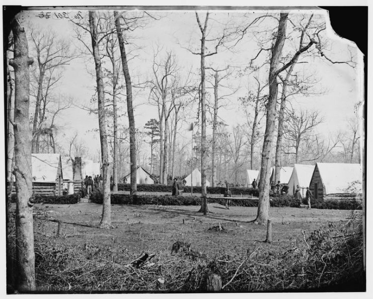 Field hospital of the 3rd Division, 2nd Corps in Brandy Station, VA in 1864