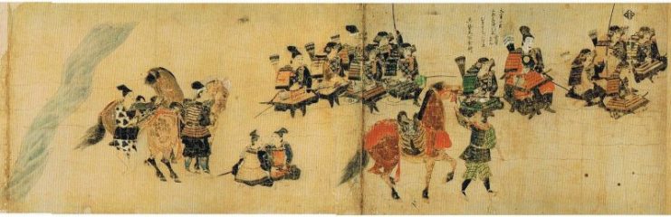 Kagesuke Shoni and his forces in Akasaka