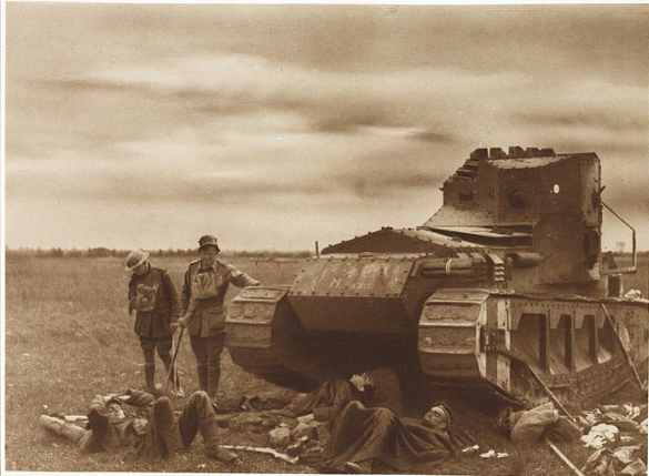 Many of the tanks put out of action were used as shelters for the wounded.