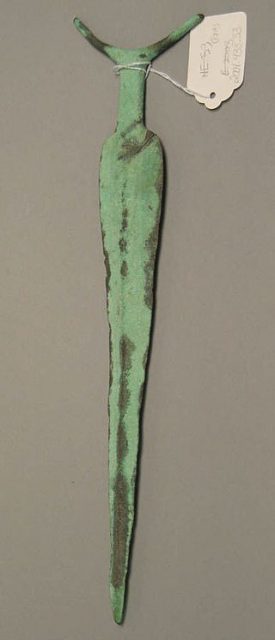 Ancient Indian Antennae sword; Metalwork, 1500–500 BCE.