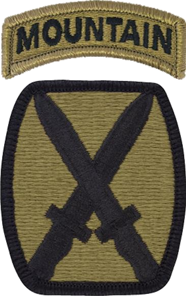The 10th Mountain Division’s shoulder sleeve insignia