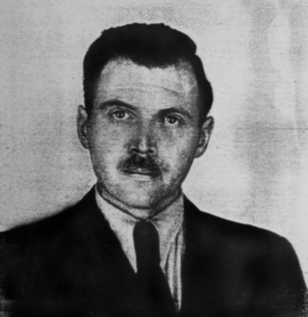 Josef Mengele (1911-1979), German SS officer. Photo taken by a police photographer in 1956 in Buenos Aires for Mengele’s Argentine identification document Anonymous photographer, not identified anywhere