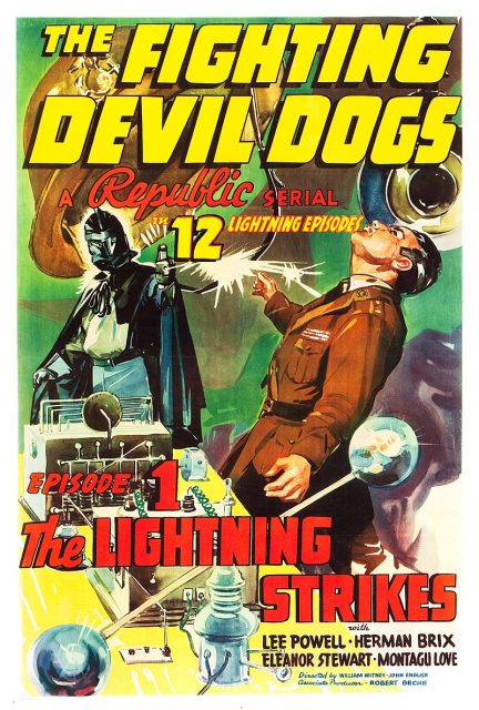 Poster for the 1938 film The Fighting Devil Dogs.