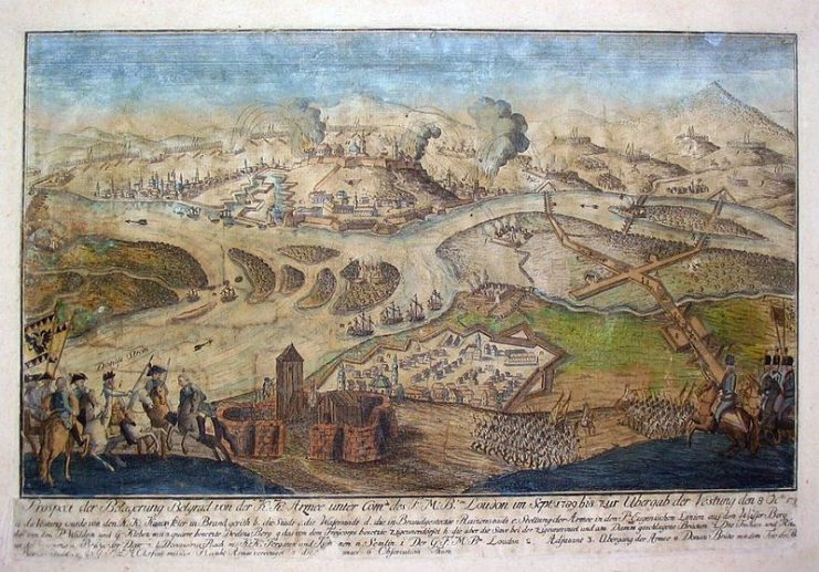 Siege of Belgrade in 1789. Austria restored Belgrade and other captured territories to the Ottomans.