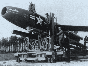 The rocket launched SSM-N-8 Regulus cruise missile was used for one attempt to deliver mail