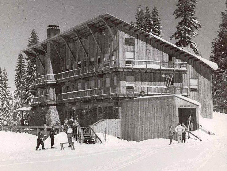 The Sugar Bowl Lodge shortly after it was built in 1939. Photo: Sugar Bowl Resort CC BY 2.0