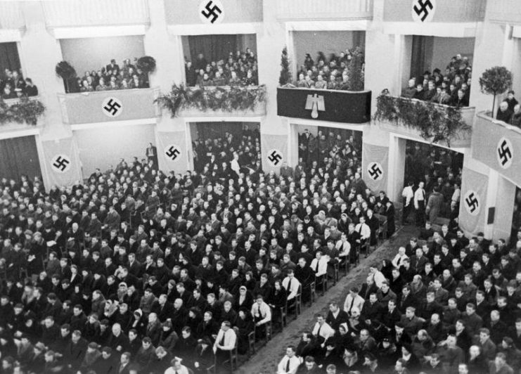 Volksdeutsche meeting in occupied Warsaw 1940.