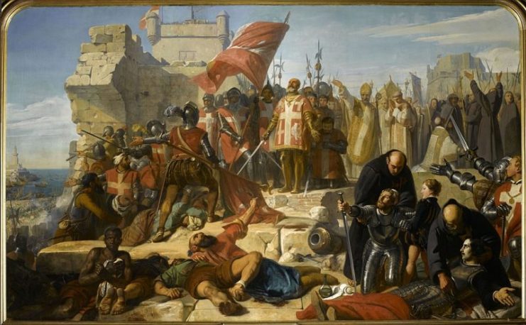 Lifting of the Siege of Malta by Charles-Philippe Larivière (1798–1876). Hall of the Crusades, Palace of Versailles.Photo: Charles-Philippe Larivière CC BY-SA 3.0