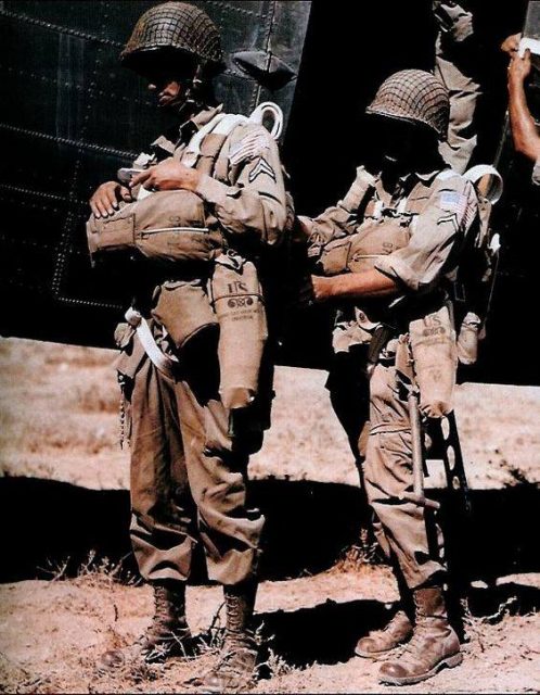 82nd Airborne Division paratroopers in Tunisia prior to the invasion of Sicily, July 1943