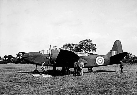 A dummy aircraft, modelled after the Douglas A-20 Havoc