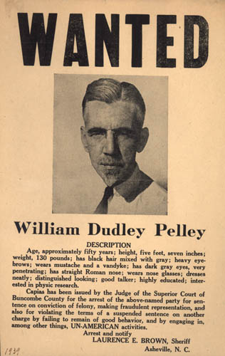 A wanted poster for Pelley.