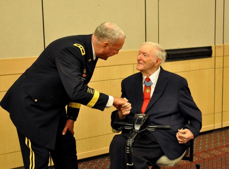 Medal of Honor recipient Charles Coolidge ( 97 year old )