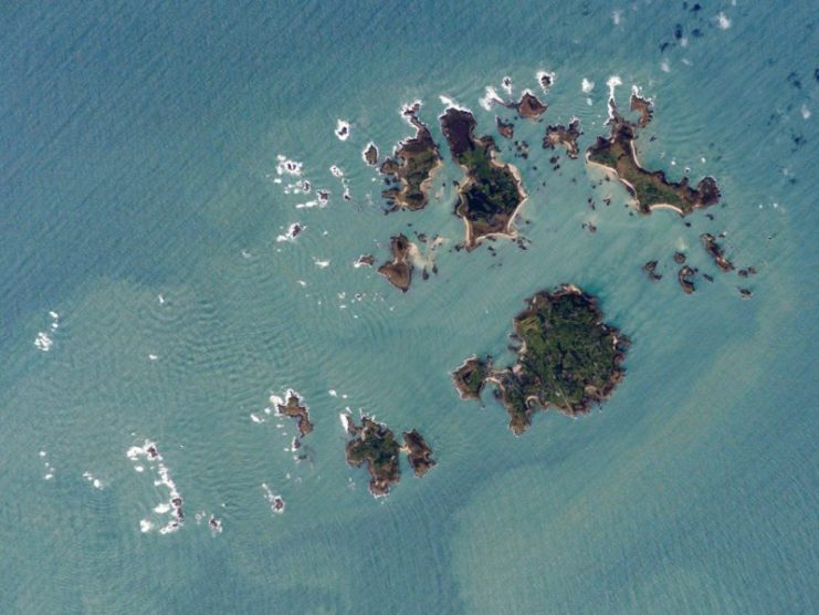 The Isles of Scilly, viewed from the International Space Station