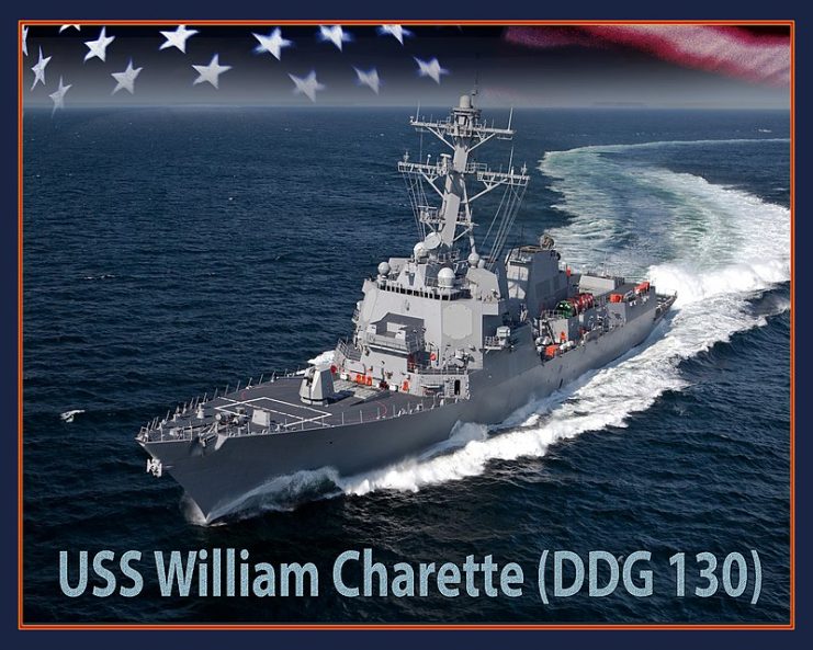 (March 18, 2019) An artist rendering of the future Arleigh Burke-class guided-missile destroyer USS William Charette (DDG 130). (U.S. Navy photo illustration Released)