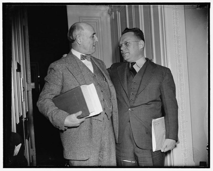 Kentucky Representative Andrew J. May (left) and Texas Representative Maury Maverick (right)