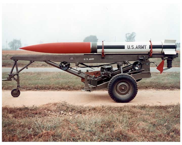 XM51 production rocket, with small fins and short, lightweight XM34 launcher