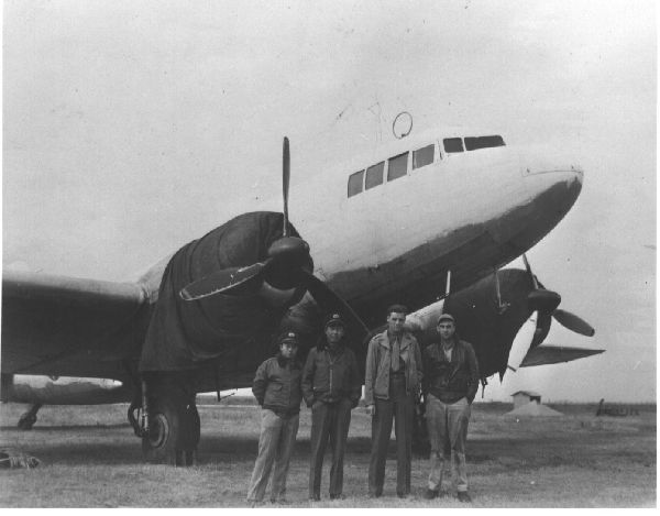 Showa L2D in 1945 with Flying Tigers personnel.